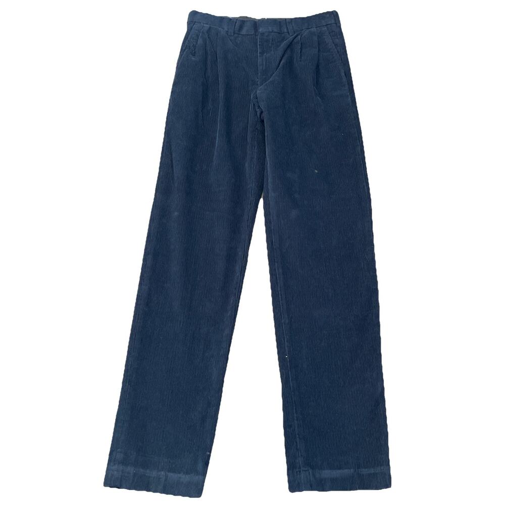 Corduroy Pants Lands' End Traditional Fit Classic Prep Office Stretch Cord‎ Navy